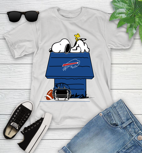 Buffalo Bills NFL Football Snoopy Woodstock The Peanuts Movie Youth T-Shirt