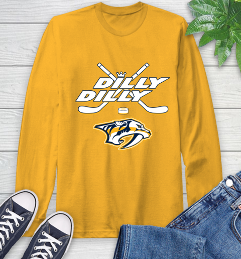 NHL Nashville Predators Dilly Dilly Hockey Sports Long Sleeve T-Shirt 3