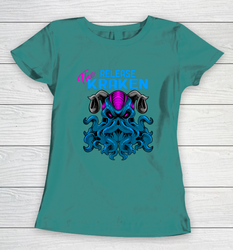 Kraken Sea Monster Vintage Release the Kraken Giant Kraken Women's T-Shirt 10