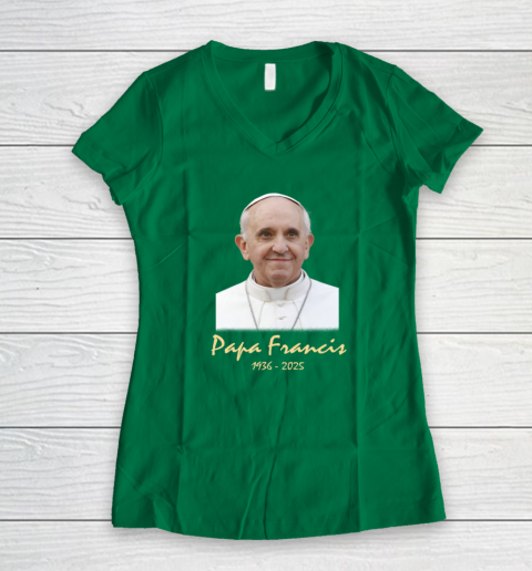 Rip Papa Pope Francis 2036  2025 Women's V-Neck T-Shirt 3