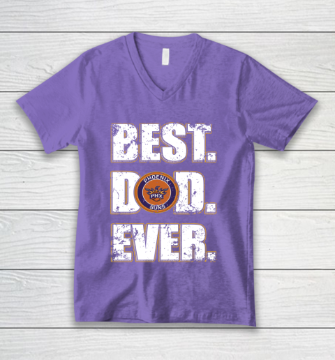 NBA Phoenix Suns Basketball Best Dad Ever Family Shirt V-Neck T-Shirt 8