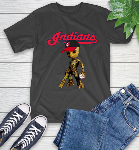MLB Cleveland Indians Groot Guardians Of The Galaxy Baseball T-Shirt 2