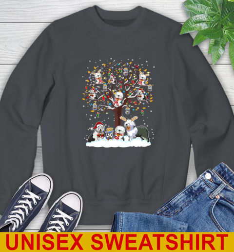 Old english Sheep dog dog pet lover light christmas tree shirt 31