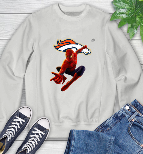 NFL Spider Man Avengers Endgame Football Denver Broncos Sweatshirt 5