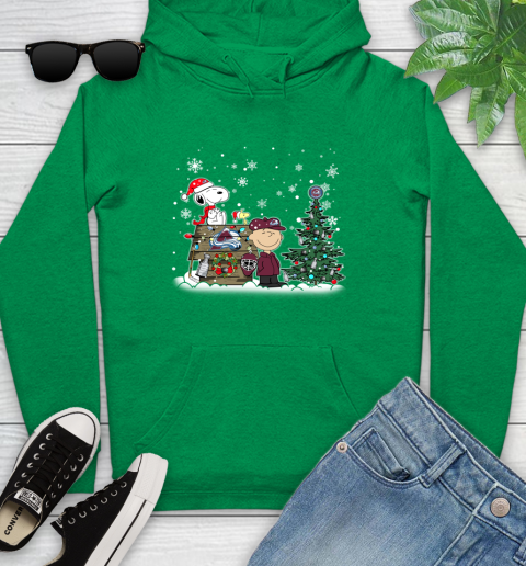 NHL Colorado Avalanche Snoopy Charlie Brown Woodstock Christmas Stanley Cup Hockey Youth Hoodie 9