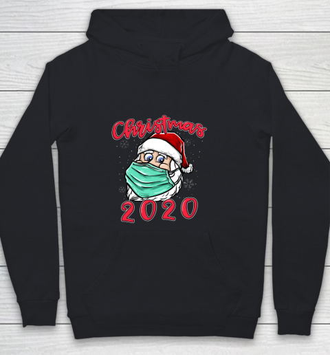 Christmas 2020 Santa Wearing Mask Youth Hoodie