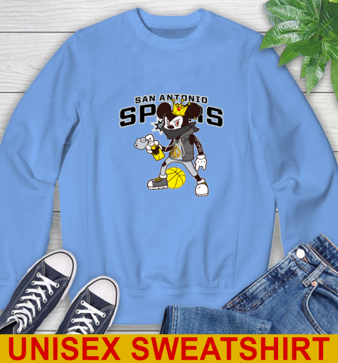 San Antonio Spurs NBA Basketball Mickey Peace Sign Sports Sweatshirt 11