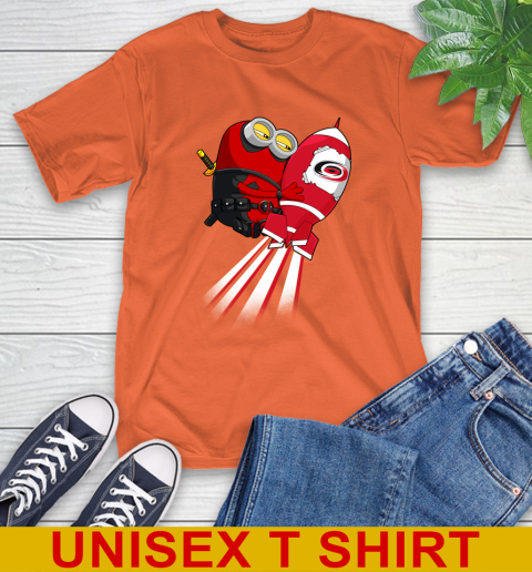 NHL Hockey Carolina Hurricanes Deadpool Minion Marvel Shirt T-Shirt 4