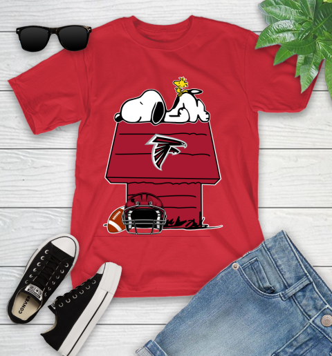 Atlanta Falcons NFL Football Snoopy Woodstock The Peanuts Movie Youth T-Shirt 10