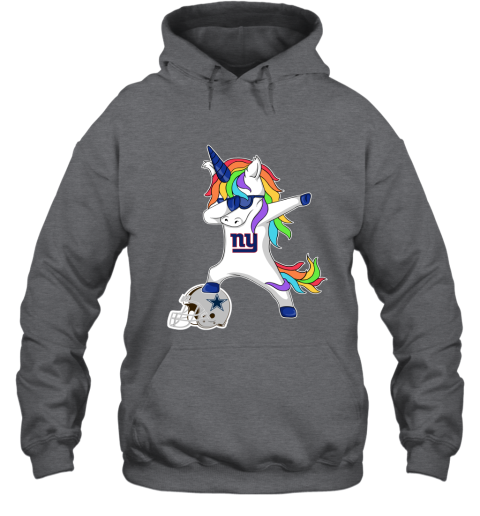 Football Dabbing Unicorn Steps On Helmet New York Giants Hoodie