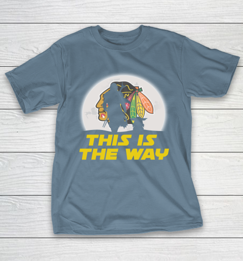 Chicago Blackhawks NHL Ice Hockey Star Wars Yoda And Mandalorian This Is The Way T-Shirt 6