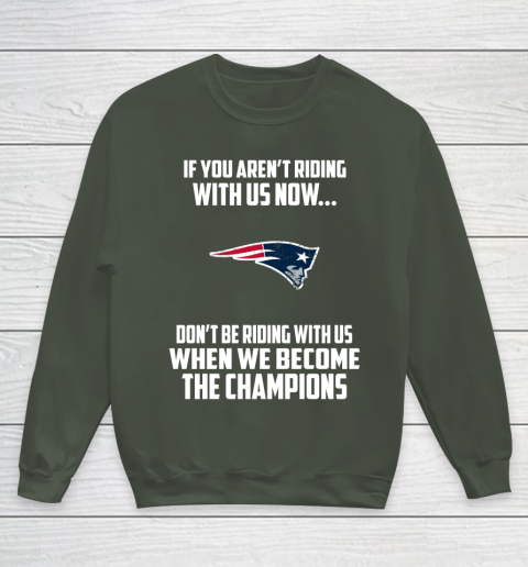 NFL New England Patriots Football We Become The Champions Youth Sweatshirt 8