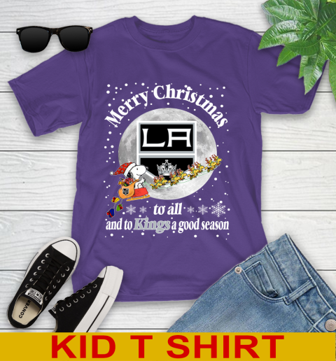 Los Angeles Kings Merry Christmas To All And To Kings A Good Season NHL Hockey Sports Youth T-Shirt 3