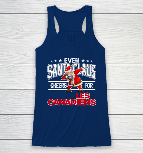 Montreal Canadiens Even Santa Claus Cheers For Christmas NHL Racerback Tank 6