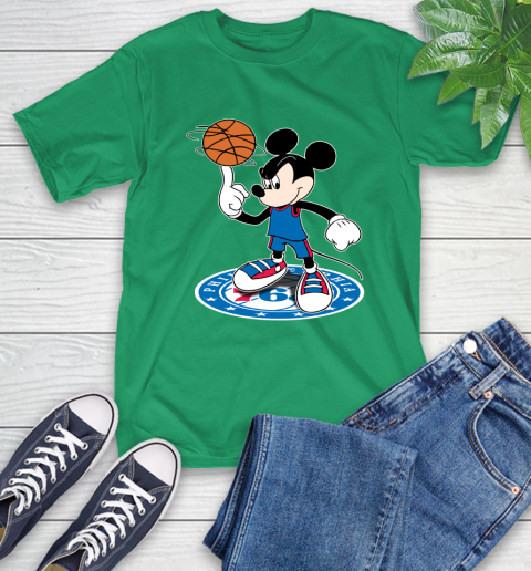 NBA Basketball Philadelphia 76ers Cheerful Mickey Disney Shirt T-Shirt 8