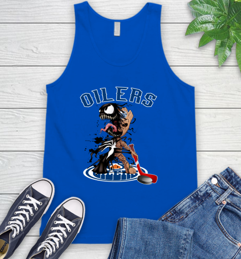 NHL Edmonton Oilers Hockey Venom Groot Guardians Of The Galaxy Tank Top 5