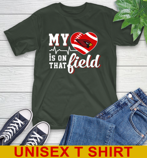 NFL My Heart Is On That Field Football Sports St.Louis Cardinals T-Shirt 6