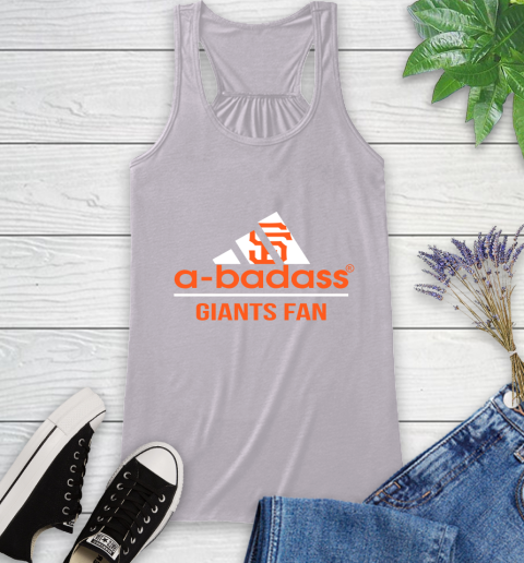 MLB A Badass San Francisco Giants Fan Adidas Baseball Sports Racerback Tank 4