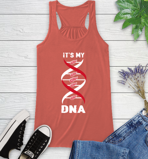 Detroit Red Wings NHL Hockey It's My DNA Sports Racerback Tank - Image 4