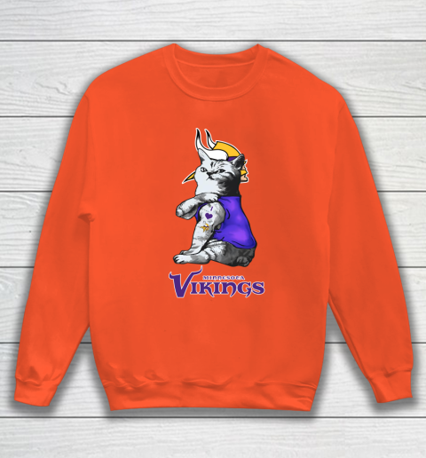 NFL Football My Cat Loves Minnesota Vikings Sweatshirt 3