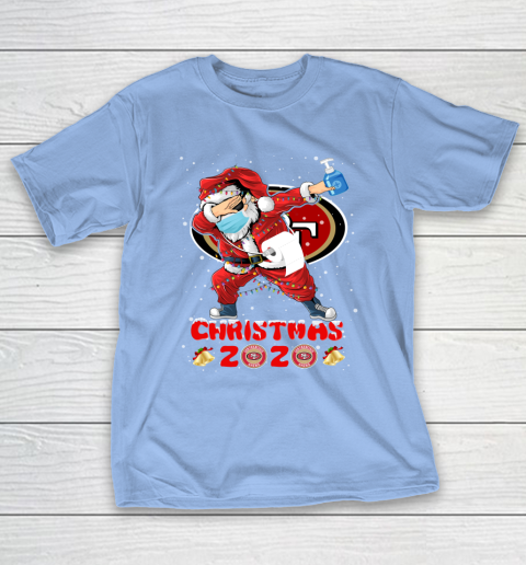 San Francisco 49ers Funny Santa Claus Dabbing Christmas 2020 NFL T-Shirt 10
