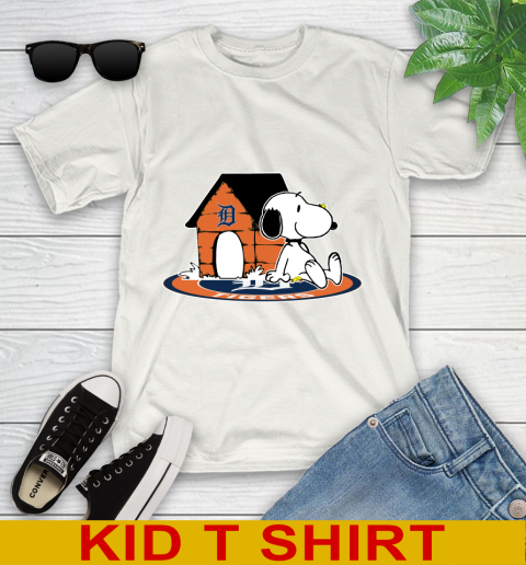 MLB Baseball Detroit Tigers Snoopy The Peanuts Movie Shirt Youth T-Shirt