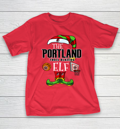 Portland Trail Blazers Christmas ELF Funny NBA T-Shirt 9
