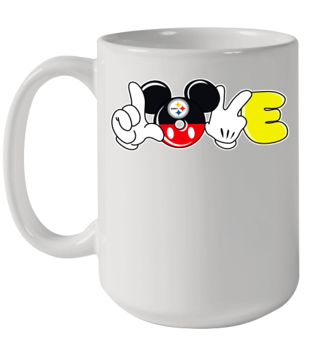 Pittsburgh Steelers NFL Football Love Mickey Disney Sports Ceramic Mug 15oz