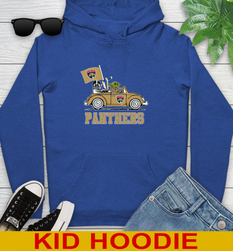 NHL Hockey Florida Panthers Darth Vader Baby Yoda Driving Star Wars Shirt Youth Hoodie 10