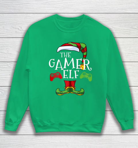 Gamer Elf Family Matching Christmas Funny Gaming Pajama Sweatshirt 5