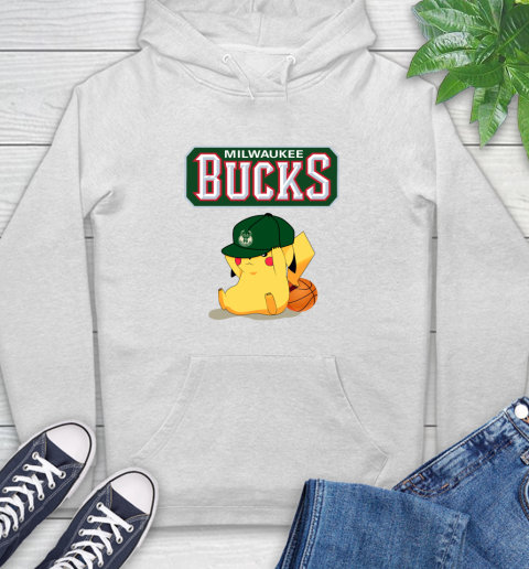 NBA Pikachu Basketball Sports Milwaukee Bucks Hoodie