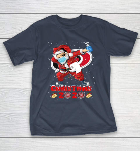 Carolina Hurricanes Funny Santa Claus Dabbing Christmas 2020 NHL T-Shirt 3