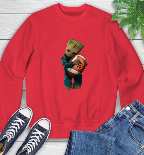 NFL Groot Guardians Of The Galaxy Football Sports Cincinnati Bengals Sweatshirt 10