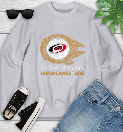 NHL Come To The Carolina Hurricanes Wars Hockey Sports Youth Sweatshirt 3