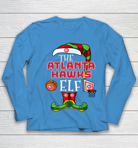 Atlanta Hawks Christmas ELF Funny NBA Youth Long Sleeve 5