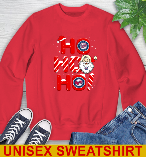 Minnesota Twins MLB Baseball Ho Ho Ho Santa Claus Merry Christmas Shirt Sweatshirt 12