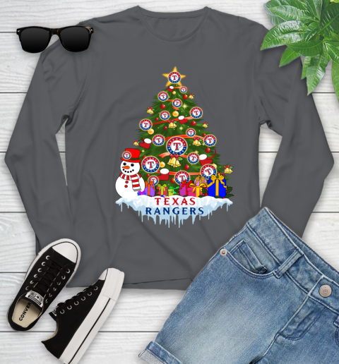 Texas Rangers Merry Christmas MLB Baseball Sports Youth Long Sleeve 8