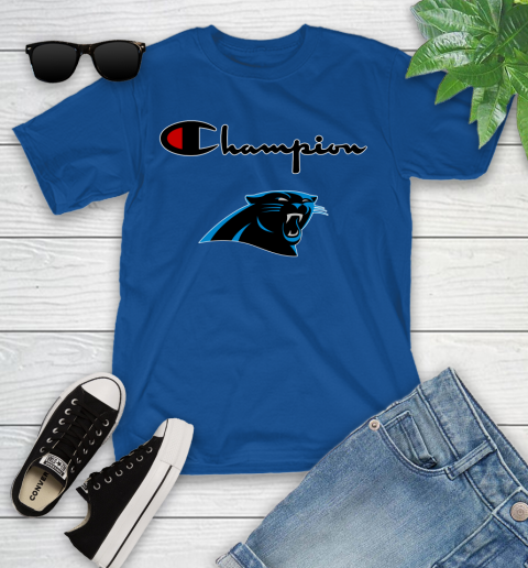NFL Football Carolina Panthers Champion Shirt Youth T-Shirt 6