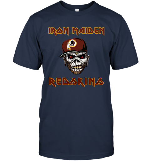NFL Washington Redskins Iron Maiden Rock Band Music Football Sports OPA2p9H8FEH classic t shirt 2 95 151514 front navy