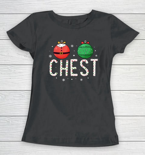 Chest Nuts Matching Funny Christmas Couples Women's T-Shirt