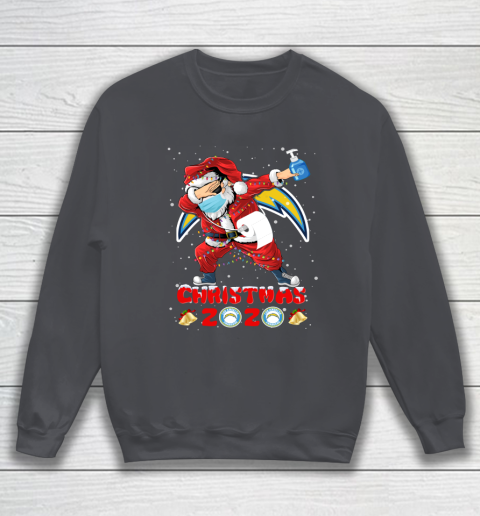 Los Angeles Chargers Funny Santa Claus Dabbing Christmas 2020 NFL Sweatshirt 4