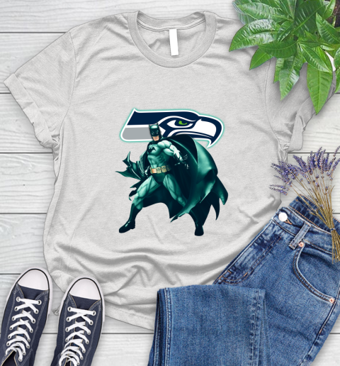 NFL Batman Football Sports Seattle Seahawks Women's T-Shirt