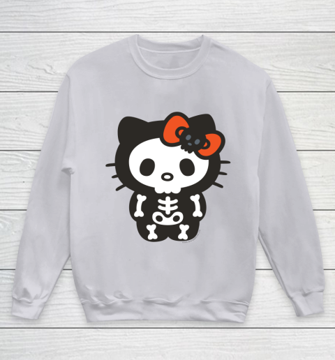 Hello Kitty Skeleton Halloween Youth Sweatshirt 2