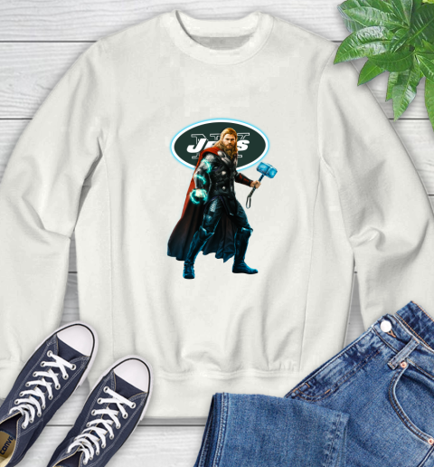 NFL Thor Avengers Endgame Football New York Jets Sweatshirt