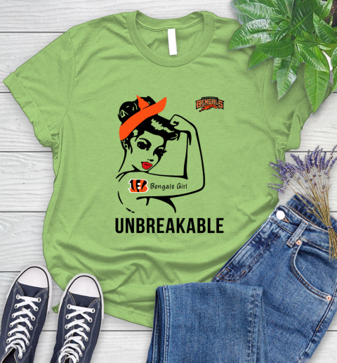 NFL Cincinnati Bengals Girl Unbreakable Football Sports Women's T-Shirt 7