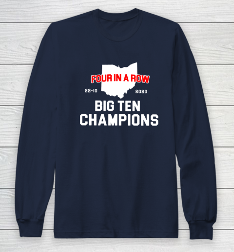 Big Ten Champions Four in a Row 2020 Long Sleeve T-Shirt 2