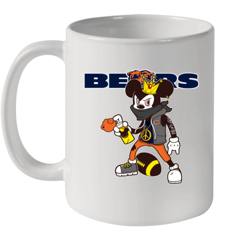 Chicago Bears NFL Football Mickey Peace Sign Sports Ceramic Mug 11oz