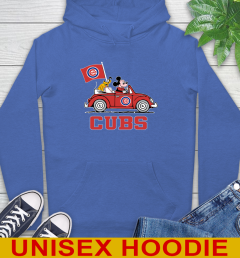 MLB Baseball Chicago Cubs Pluto Mickey Driving Disney Shirt Hoodie 9