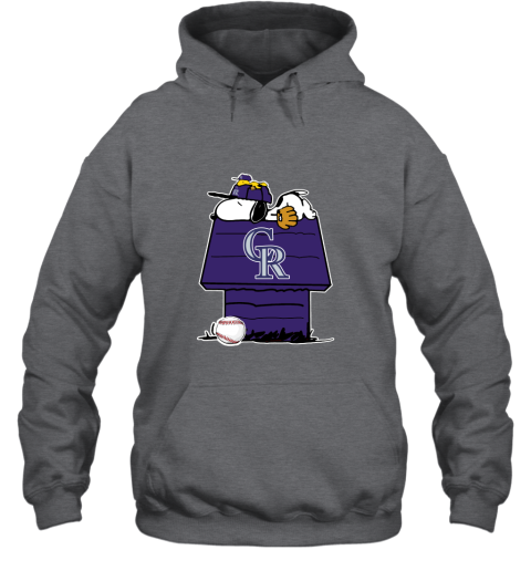 Colorado Rockies Snoopy And Woodstock Resting Together MLB Hoodie