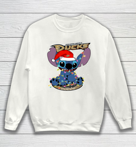 Anaheim Ducks NHL Hockey noel stitch Christmas Sweatshirt